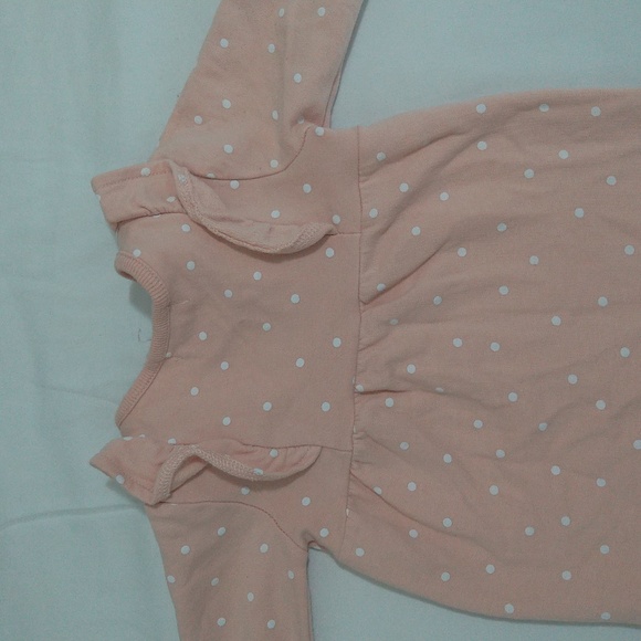 Rabbit + Bear Light Tan Polka Dot Baby Girl Romper 3M - Picture 9 of 11